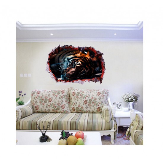 Sticker decorativ, Gaura in perete 3D, Tigru, 85 cm, 393STK Sticker decorativ, Gaura in perete 3D, Tigru, 85 cm, 393STK