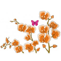 Sticker decorativ, Orhideie, 150 cm, 399STK-2