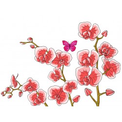 Sticker decorativ, Orhideie, 150 cm, 399STK-3