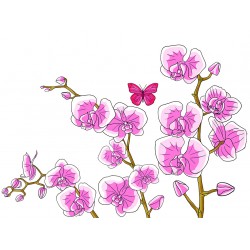 Sticker decorativ, Orhideie, 150 cm, 399STK-4