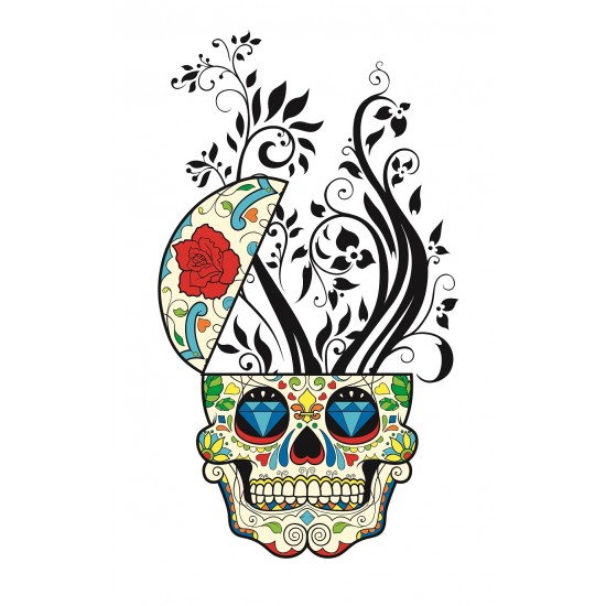 Sticker decorativ, Skull, 90 cm, 219STK-2 Sticker decorativ, Skull, 90 cm, 219STK-2