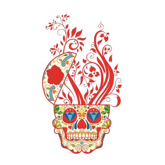 Sticker decorativ, Skull, 90 cm, 219STK-4 Sticker decorativ, Skull, 90 cm, 219STK-4