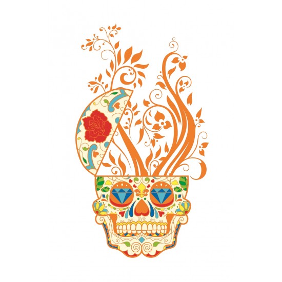Sticker decorativ, Skull, 90 cm, 219STK-7