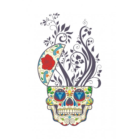 Sticker decorativ, Skull, 90 cm, 219STK-8