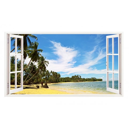 Sticker decorativ, fereastra deschi saspre mare 90 cm, 62STK Sticker decorativ, fereastra deschi saspre mare 90 cm, 62STK