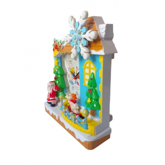 Ceas de masa cu muzicuta, Albastru, 22 cm, Y1159A