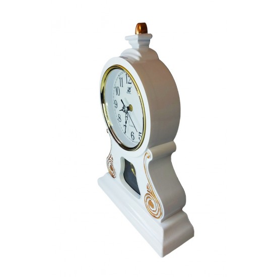 Ceas de masa cu pendul, Boem, Alb, 38 cm, 2770BB