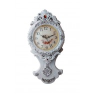 Ceas de perete cu pendul, Flowers, Silentios, 70 cm,  T2503