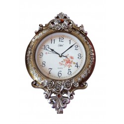 Ceas de perete cu pendul, Vintage cu trandafiri, 50 cm, 6753L1