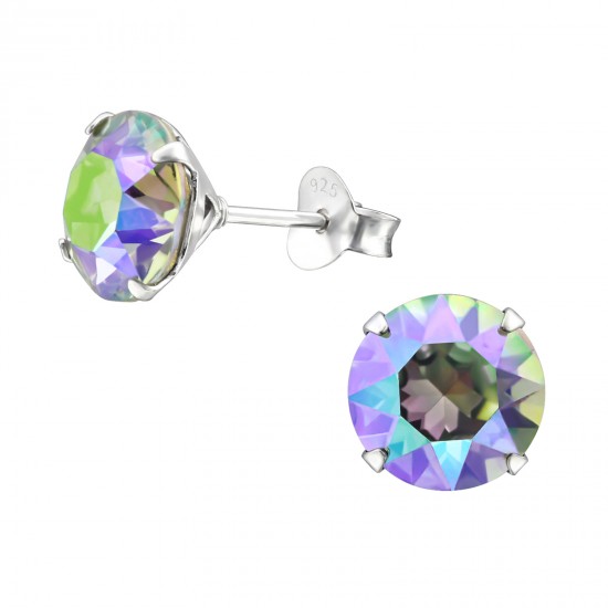 Cercei argint, Runda cu cristale Swarovski Paradise Shine, A4S29477-1