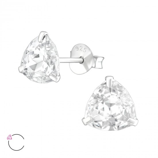 Cercei argint, Shine cu cristale Swarovski White, A4S37657-1