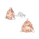 Cercei argint, Triunghi cu cristale Swarovski Vintage Rose, A4S35598-1 Cercei argint, Triunghi cu cristale Swarovski Vintage Rose, A4S35598-1