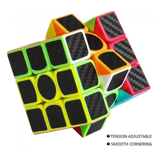 Cub Magic 3x3x3 - KungFu LongYua, Stickere Fibra De Carbon, 50CUB-1