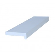 Glaf PVC interior pentru ferestre Alb 100 x 25 cm, Include piese laterale