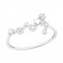 Inel argint,  Fecioara cu cristale din Zirconiu White, Marimea 55, A4S39351