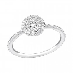Inel argint,  Stralucitor cu cristale din Zirconiu White, Marimea 57, A4S39252