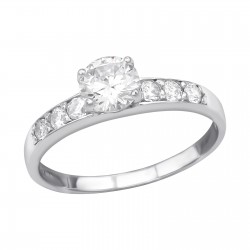 Inel argint,  Stralucitor cu cristale din Zirconiu White, Marimea 57, A4S39352