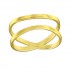 Inel argint placat cu aur 18K,  Incrucisat, Marimea 57, A4S39505