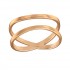 Inel argint placat cu aur roz 14K,  Incrucisat, Marimea 49, A4S39506