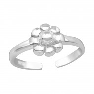 Inel de picior argint, Floare, Reglabil, A4S4847 Inel de picior argint, Floare, Reglabil, A4S4847