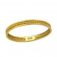 Inel argint placat cu aur 18K, Franghie, Marimea 55, BV39168-1 Inel argint placat cu aur 18K, Franghie, Marimea 55, BV39168-1