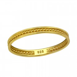 Inel argint placat cu aur 18K,  Franghie, Marimea 55, BV39168-1