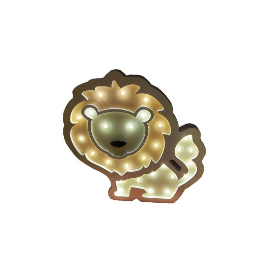 Lampa de veghe cu leduri, In forma de Leu, 33 cm, 6818-6A