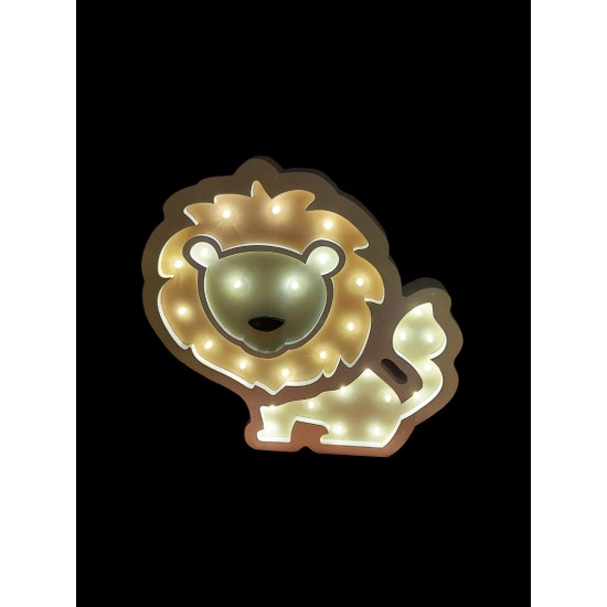 Lampa de veghe cu leduri, In forma de Leu, 33 cm, 6818-6A
