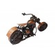 Motocicleta decorativa, Din metal, Maro, 16 cm, 356-9D
