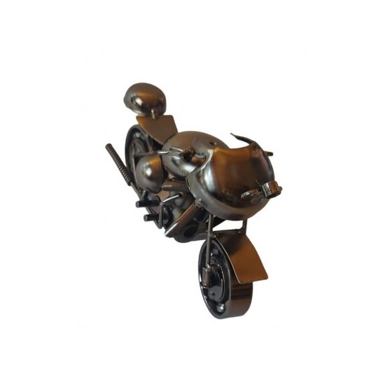 Motocicleta decorativa, Din metal, Negru, 17 cm, 356-3D