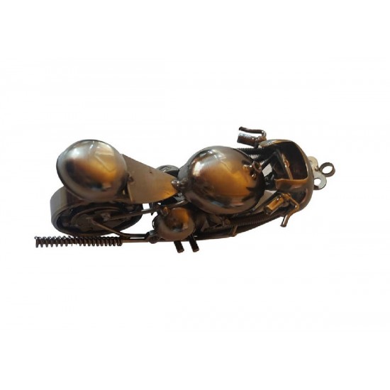 Motocicleta decorativa, Din metal, Negru, 17 cm, 356-3D