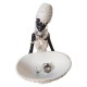 Ornament decorativ, Africana cu suport pentru bijuterii, Alb, 24 cm, 222301S Ornament decorativ, Africana cu suport pentru bijuterii, Alb, 24 cm, 222301S