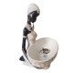Ornament decorativ, Africana cu suport pentru bijuterii, Alb, 24 cm, 222301S Ornament decorativ, Africana cu suport pentru bijuterii, Alb, 24 cm, 222301S