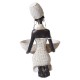 Ornament decorativ, Africana cu suport pentru bijuterii, Alb, 24 cm, 222301S Ornament decorativ, Africana cu suport pentru bijuterii, Alb, 24 cm, 222301S