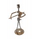 Ornament decorativ, Muzicant din metal, Nergu, 13 cm, 356XD-4