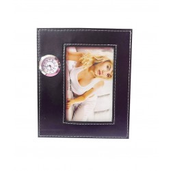 Rama foto 15x10, cu ceas, Piele ecologica, 1D311