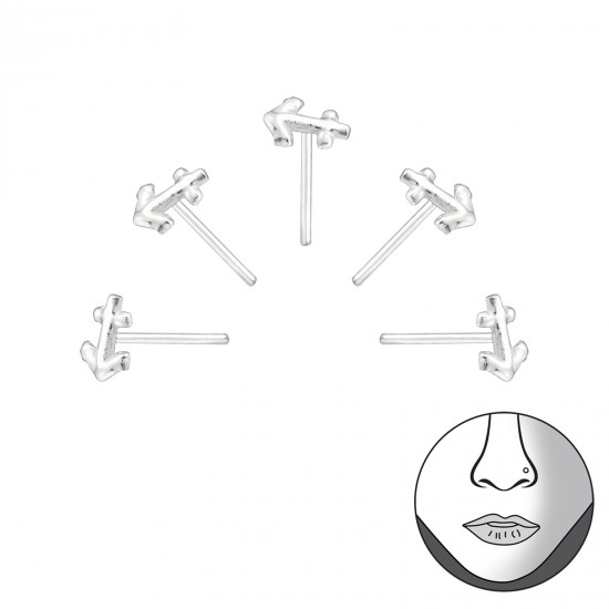 Set 5 Piercinguri  nas din Argint, Ancora Silver, A4S34521