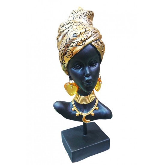 Statueta Decorativa, Africana, Auriu, 23 cm, LY239X Statueta Decorativa, Africana, Auriu, 23 cm, LY239X