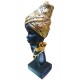 Statueta Decorativa, Africana, Auriu, 23 cm, LY239X Statueta Decorativa, Africana, Auriu, 23 cm, LY239X