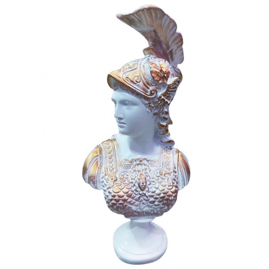 Statueta Decorativa, Bust femeie soldat, Alb, 32 cm, DO23X Statueta Decorativa, Bust femeie soldat, Alb, 32 cm, DO23X