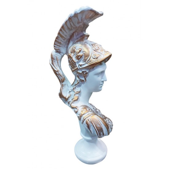Statueta Decorativa, Bust femeie soldat, Alb, 32 cm, DO23X Statueta Decorativa, Bust femeie soldat, Alb, 32 cm, DO23X