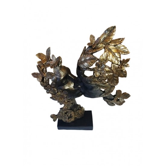 Statueta Decorativa Masca, Indragostiti, Auriu, 40 cm, 037SX