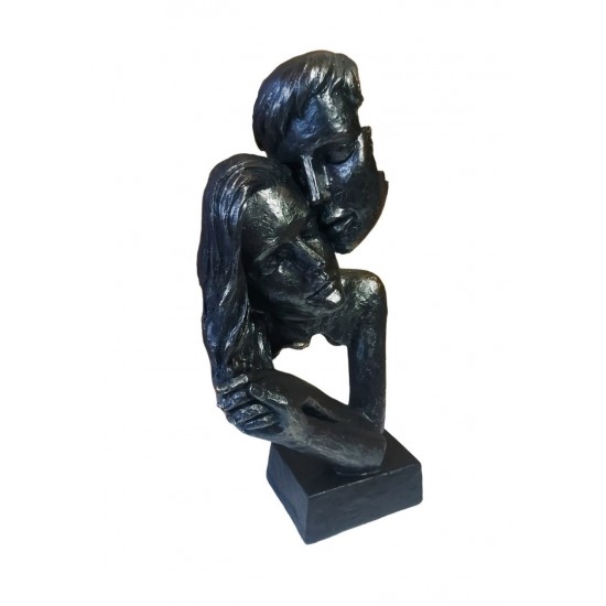 Statueta Decorativa Masca, Indragostiti, Negru, 28 cm, 064SX