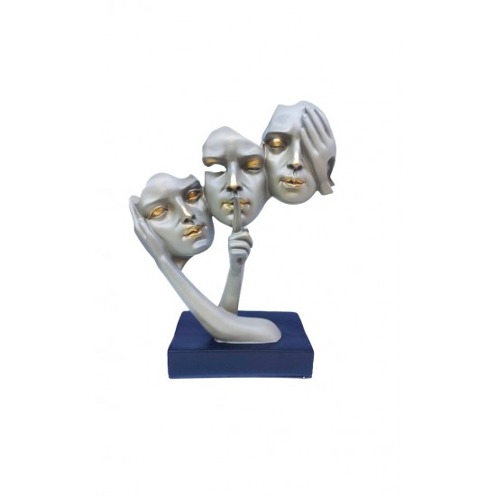 Statueta, Masca nu vad, nu aud, nu vorbesc, 33 cm, 1082XD
