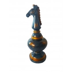 Statueta, Piesa de sah, Cal, Albastru, 30 cm, SR1653-2
