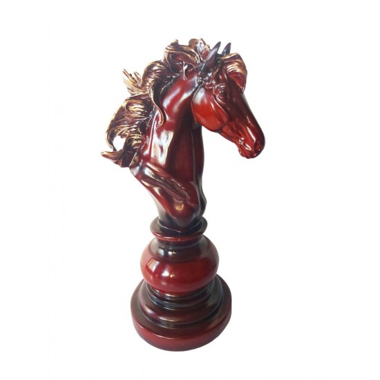 Statueta, Piesa de sah, Cal, Visiniu, 25 cm, 0182A-1