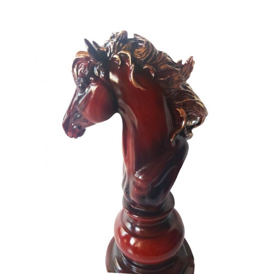 Statueta, Piesa de sah, Cal, Visiniu, 25 cm, 0182A-1