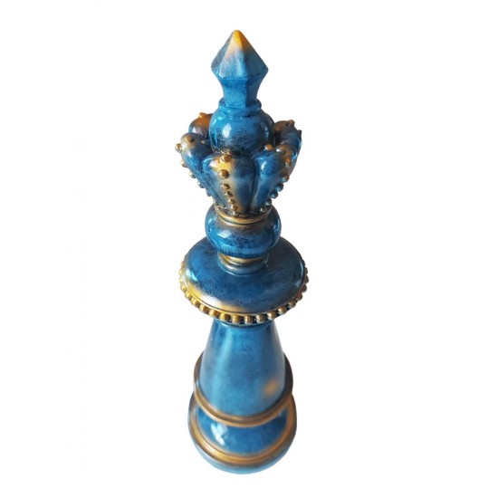 Statueta, Piesa de sah, Rege, Albastru, 33 cm, SR1653-1