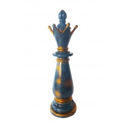 Statueta, Piesa de sah, Regina, Albastru, 39 cm, SR1653
