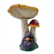 Statueta decorativa, Arici sub Ciuperca, Multicolor, 29 cm, DVF0305P